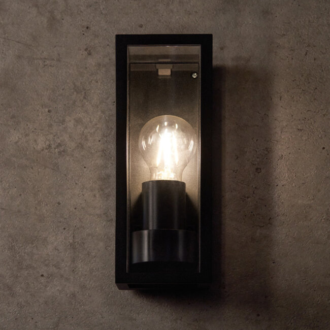 Filippo seinävalaisin - ruostumaton teräs, musta