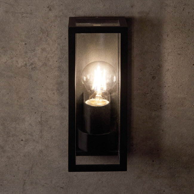 Filippo seinävalaisin - ruostumaton teräs, musta