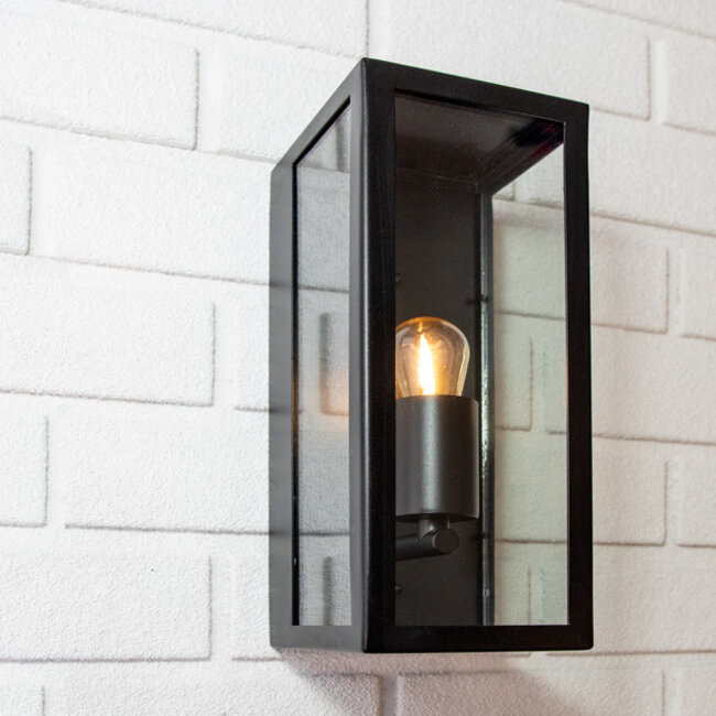 Filippo seinävalaisin - ruostumaton teräs, musta