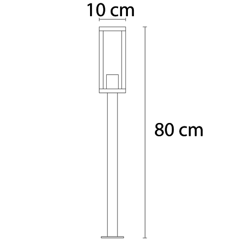 Alessio retrohenkinen pihavalaisin - 80 cm