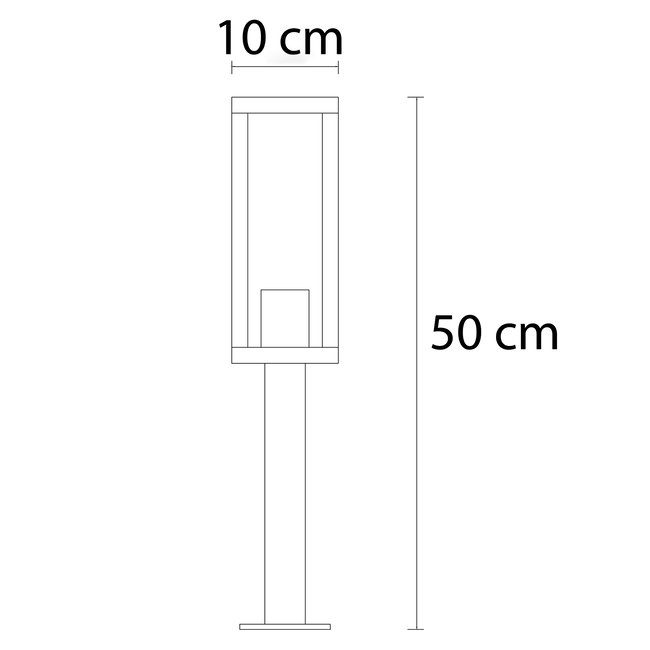 Alessio retrohenkinen pihavalaisin - 50 cm