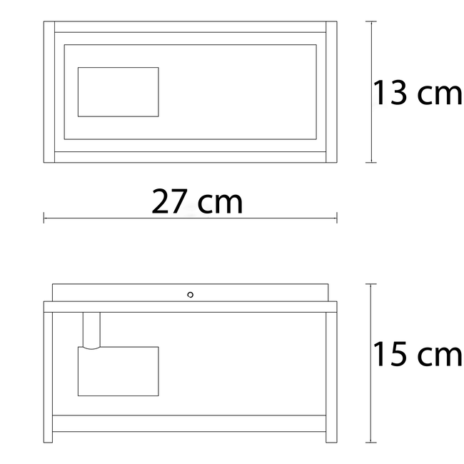 Flavio moderni seinävalaisin - tumman harmaa