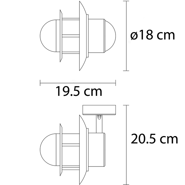 Fabio - seinävalaisin ulkokäyttöön