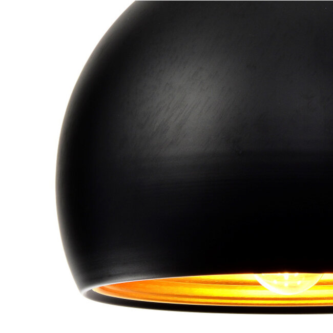 Goldy moderni riippuvalaisin - musta ja kulta - 35cm