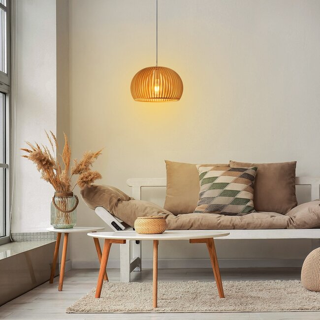 Jakarta pyöreä riippuvalaisin - puurunko