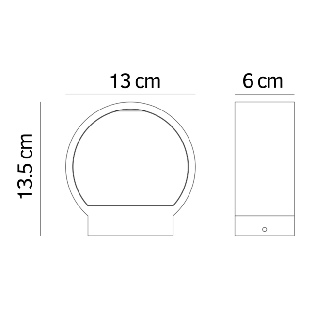 Design seinävalaisin ulkotiloihin Misty - musta