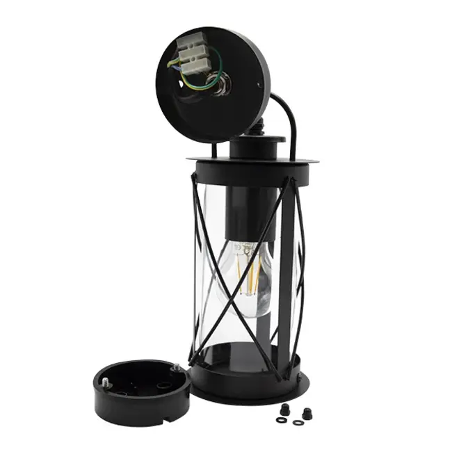 Alicia ulkoseinävalaisin - ruostumaton teräs, musta