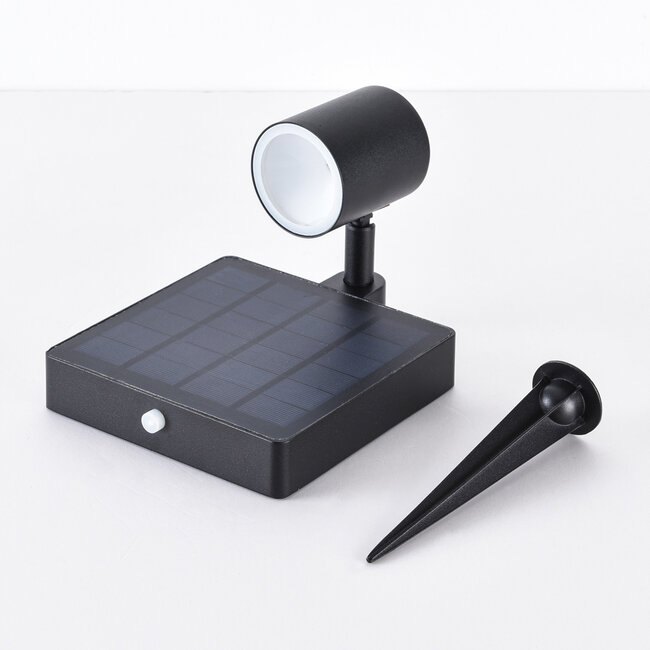 Valerio aurinkokäyttöinen spottivalo maapiikillä - musta