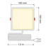 LED Downlight neliö - 12 wattia - 165 x 165mm