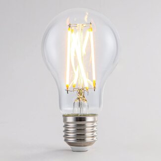Filamentti-LED-lamppu dim-to-warm 7 ja 9 wattia, kirkas lasi