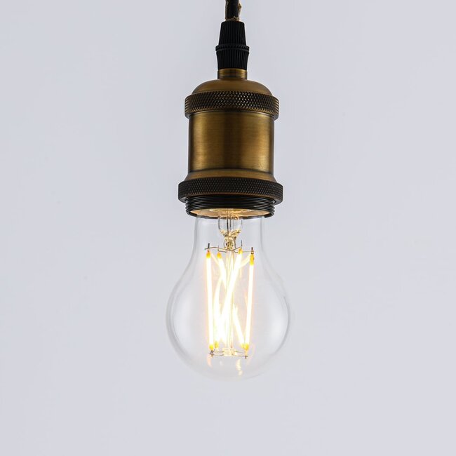 Filamentti-LED-lamppu dim-to-warm 7 ja 9 wattia, kirkas lasi