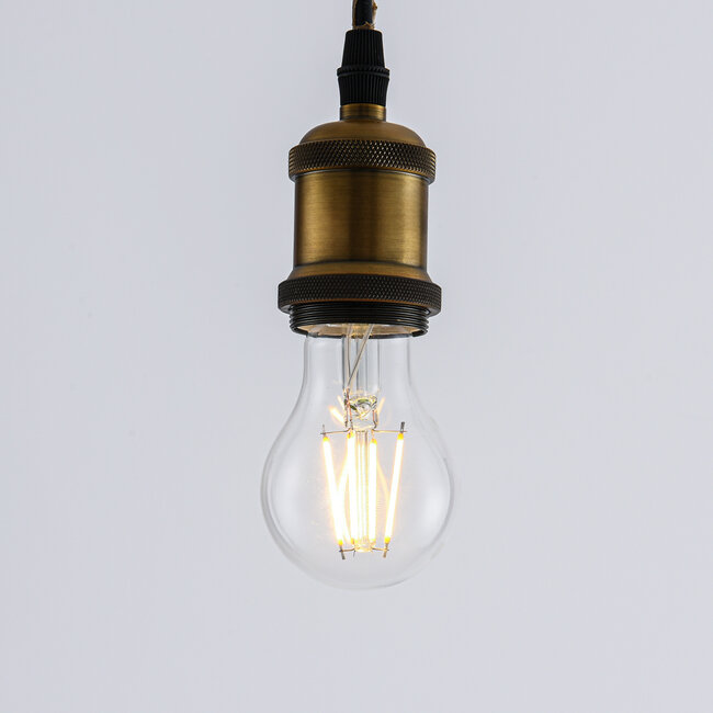 4,5 W & 7 W filamenttilamppu, 2700 K, kirkas lasi Ø60 mm, 3-portainen himmennys