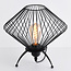 Teollinen pöytävalaisin Spider, musta metalli