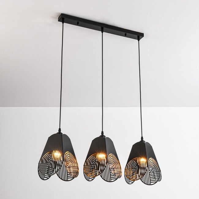 Design riippuvalaisin musta 3-valoinen - Brussels