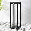 Musta aurinkokäyttöinen pollarivalaisin liiketunnistimella - Marcello