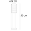 Ruostumaton teräspollarivalaisin Silvio - 50 cm