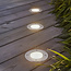 Aurinkokennomaaspotti Sunny, hopea ja integroitu LED