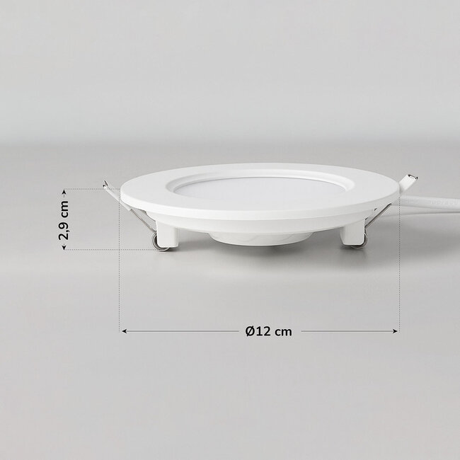 Pyöreä LED-alasvalo 6 W, säädettävä valon väri – Ø120 mm