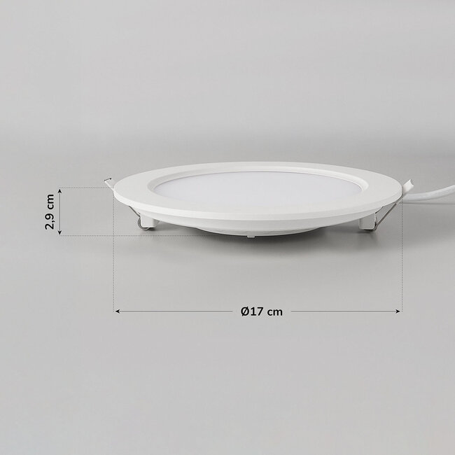 12 W pyöreä LED-alasvalo, säädettävä värilämpötila – Ø170 mm