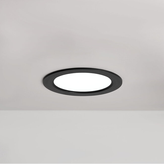12 W pyöreä LED-alasvalo, säädettävä värilämpötila – Ø170 mm, musta