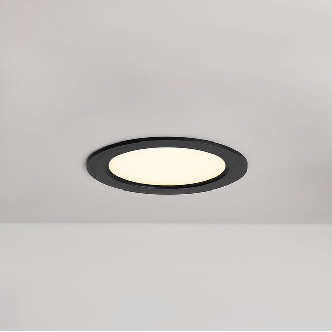 12 W pyöreä LED-alasvalo, säädettävä värilämpötila – Ø170 mm, musta