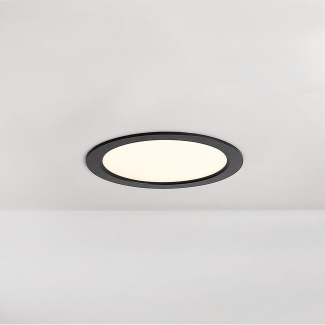 18 W pyöreä LED-alasvalo, säädettävä värilämpötila – Ø225 mm, musta