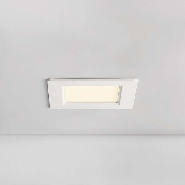 6 W neliönmuotoinen LED-alasvalo, säädettävä värilämpötila – 120 x 120 mm