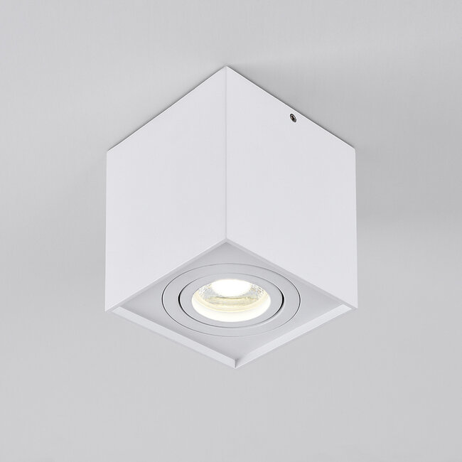 Design-spotti Carl, kallistettava - valkoinen
