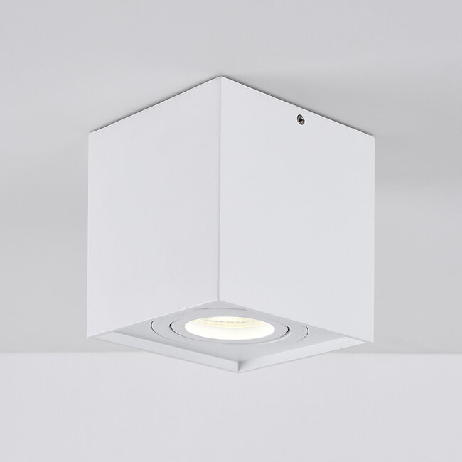 Design-spotti Carl, kallistettava - valkoinen