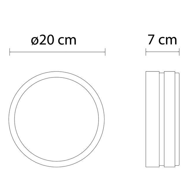 Pyöreä design-ulkoseinävalaisin Lea, musta, Ø 20 cm
