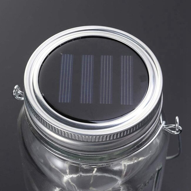 Aurinkokäyttöinen pöytävalaisin Gaia valonauhalla - kiinteä LED-valo