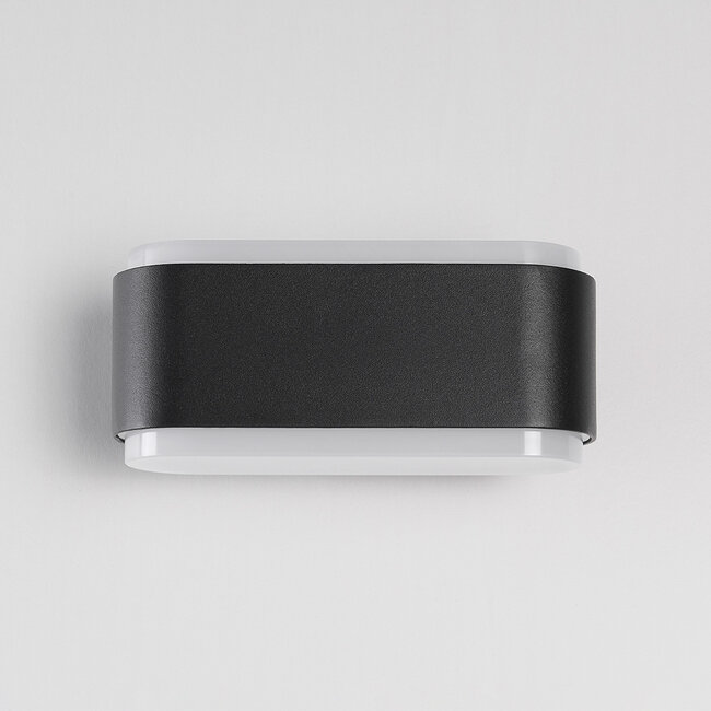 Design-ulkoseinävalaisin Cale, musta ja integroitu LED
