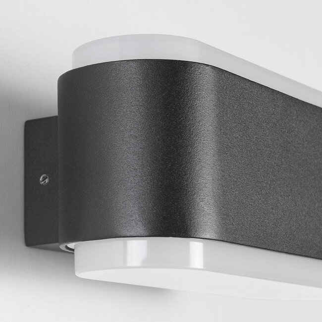 Design-ulkoseinävalaisin Cale, musta ja integroitu LED