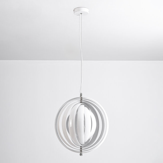 1-lamppuinen design-riippuvalaisin Luana – valkoinen metalli
