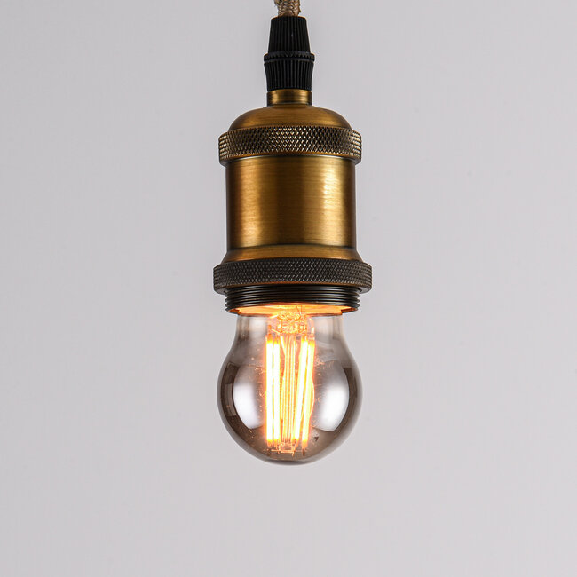 E27-filamenttilamppu LED 3-portainen himmennys 4,5 wattia, savu 45 mm