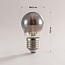 E27-filamenttilamppu LED 3-portainen himmennys 4,5 wattia, savu 45 mm