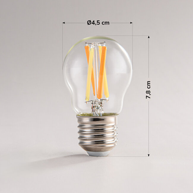 Älykäs E27-LED-lamppu dim-to-warm 4,9 wattia, 45 mm (Tuya)