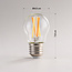 Älykäs E27-LED-lamppu dim-to-warm 4,9 wattia, 45 mm (Tuya)