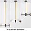 2-lamppuinen design-riippuvalaisin Danley, lasipallot