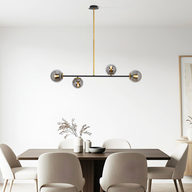 4-lamppuinen design-riippuvalaisin Davy, lasipallot