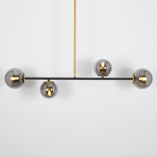 4-lamppuinen design-riippuvalaisin Davy, lasipallot