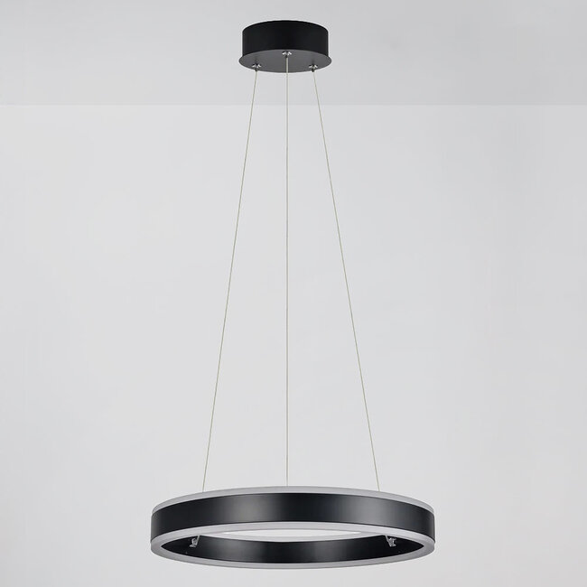 Design-riippuvalaisin Cercle, musta, himmennettävät LED-renkaat