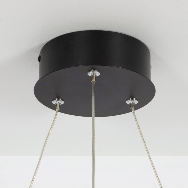 Design-riippuvalaisin Cercle, musta, himmennettävät LED-renkaat