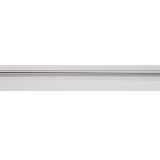 Jatkettava 1-vaiheinen kisko 100 cm liitäntäkappaleella ja päätykappaleella, valkoinen