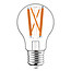E27-filamenttilamppu LED dim-to-warm 7,5 wattia, kirkas lasi 60 mm