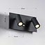 Ulkoseinävalaisin kallistettavilla spoteilla Filia - antrasiitti