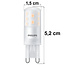Himmennettävä G9 LED-spotti, 2700K, 2,7W