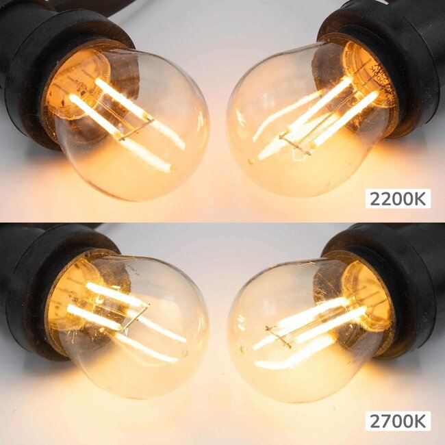 Lämpimän valkoiset LED-lamput kaksoisfilamentilla