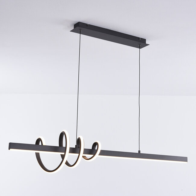 Kolmiportaisesti himmennettävä design-riippuvalaisin Merle kiinteällä LED-valonlähteellä - tummanharmaa