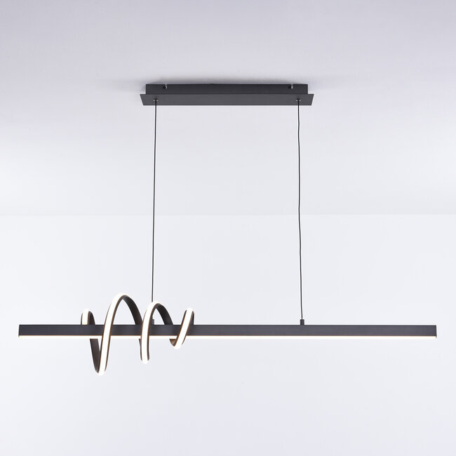 Kolmiportaisesti himmennettävä design-riippuvalaisin Merle kiinteällä LED-valonlähteellä - tummanharmaa